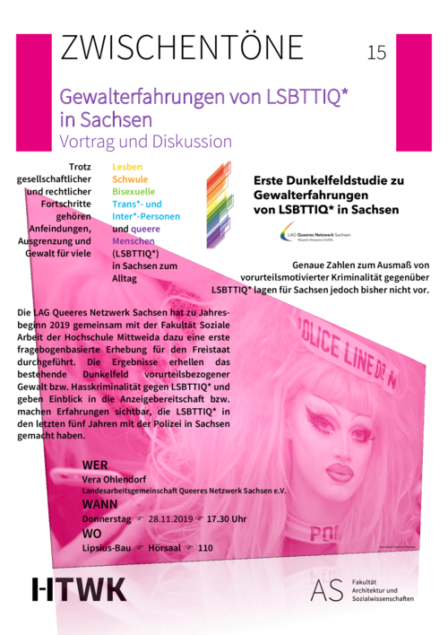 Gewalterfahrungen von LSBTTIQ* in Sachsen Gewalterfahrungen von LSBTTIQ* in Sachsen